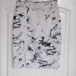 Marbled Pencil Skirt